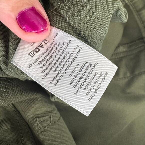 Time and Tru Military Green Spandex Blend Cropped Jeggings Size Large / 12 - 14 - Picture 6 of 6